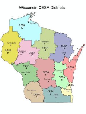 Wisconsin CESA Districts